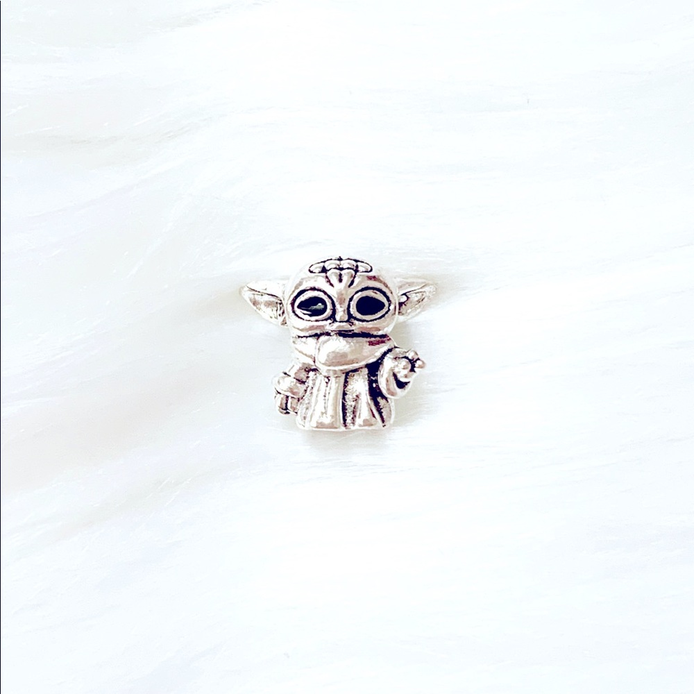 Grogu Silver Spacer Bead